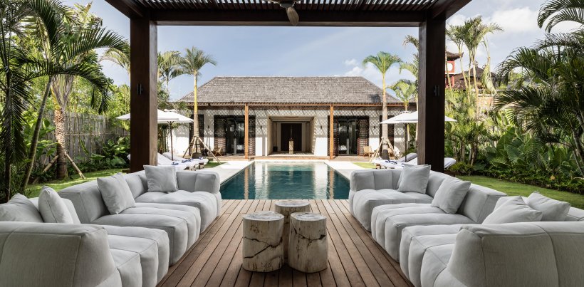 Villa Gendang, Wohnzimmer im Freien